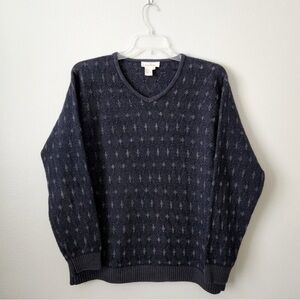 Ermenegildo Zegna Wool / Cotton Blend V-Neck Sweater, Size XL